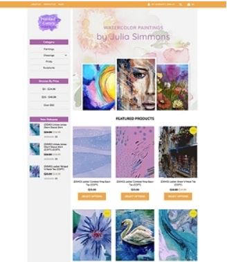 Painted Artwork Preview Website Template
