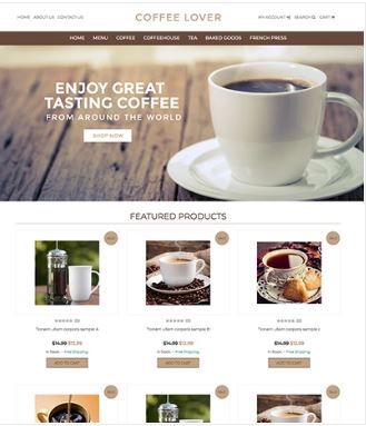 Coffee Lover Preview Website Template