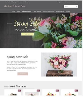 Sophies Flowers Preview Website Template