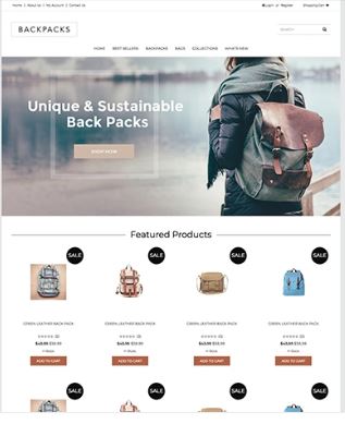 Backpack Preview Website Template
