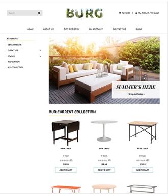 Burg Furniture Preview Website Template