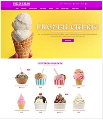 Frozen Cream Preview Website Template