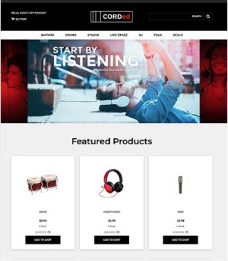 Listening Corded Preview Website Template