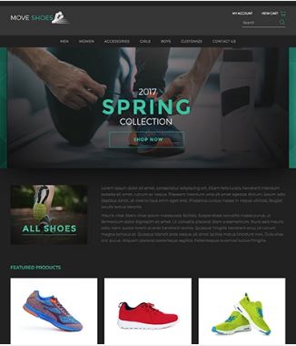 Move Shoes Preview Website Template