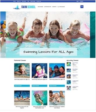 Swimmers Preview Website Template